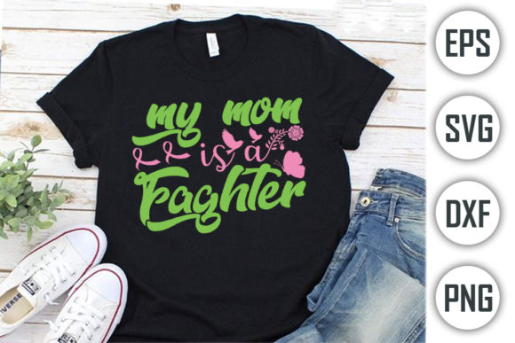 Breast Cancer T-Shirt Design, My Mom Graphics