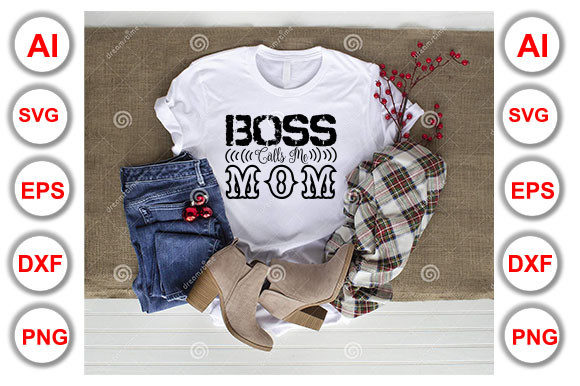 Funny Mom Bundle Svg Design, My Boss Calls