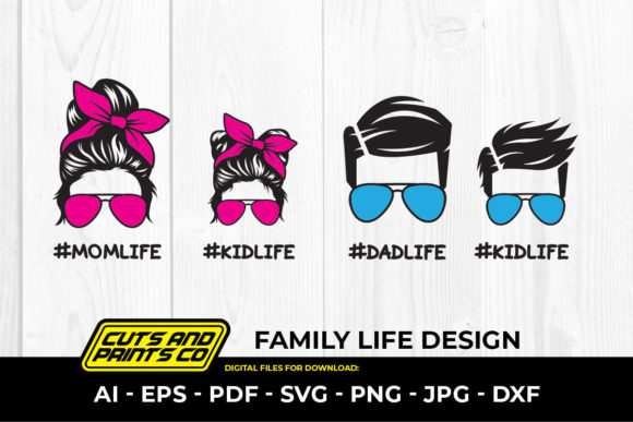 Momlife, Dadlife, Kidlife, Family Life Graphics and Print Templates Review