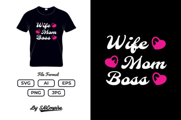 Mother s Day Typography T-shirt - 01 Graphics & Print Templates